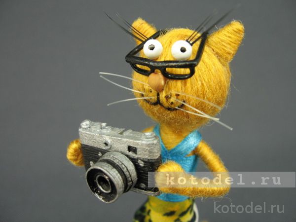 кошка с фотоаппаратом